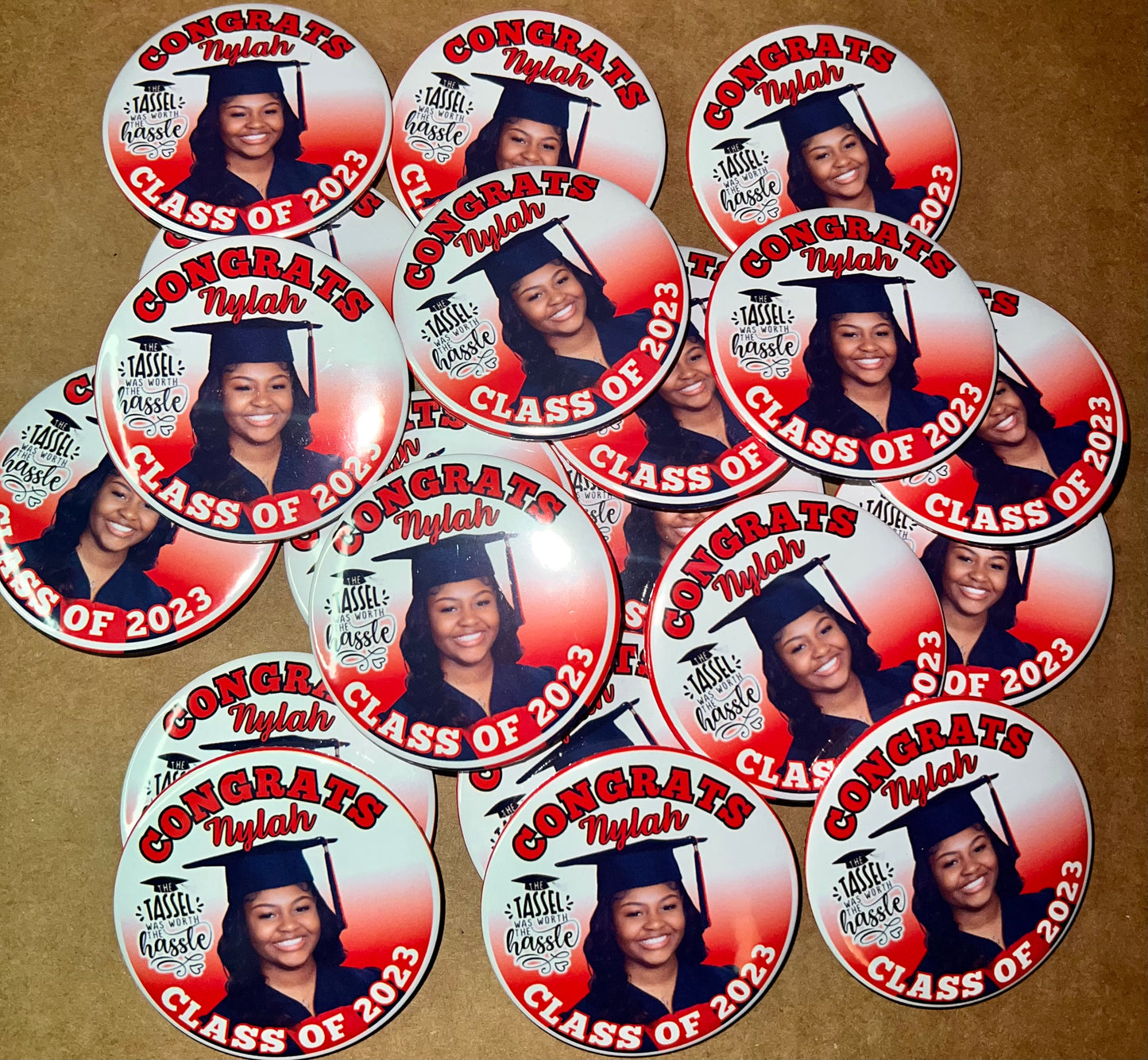 Graduation Button Pins